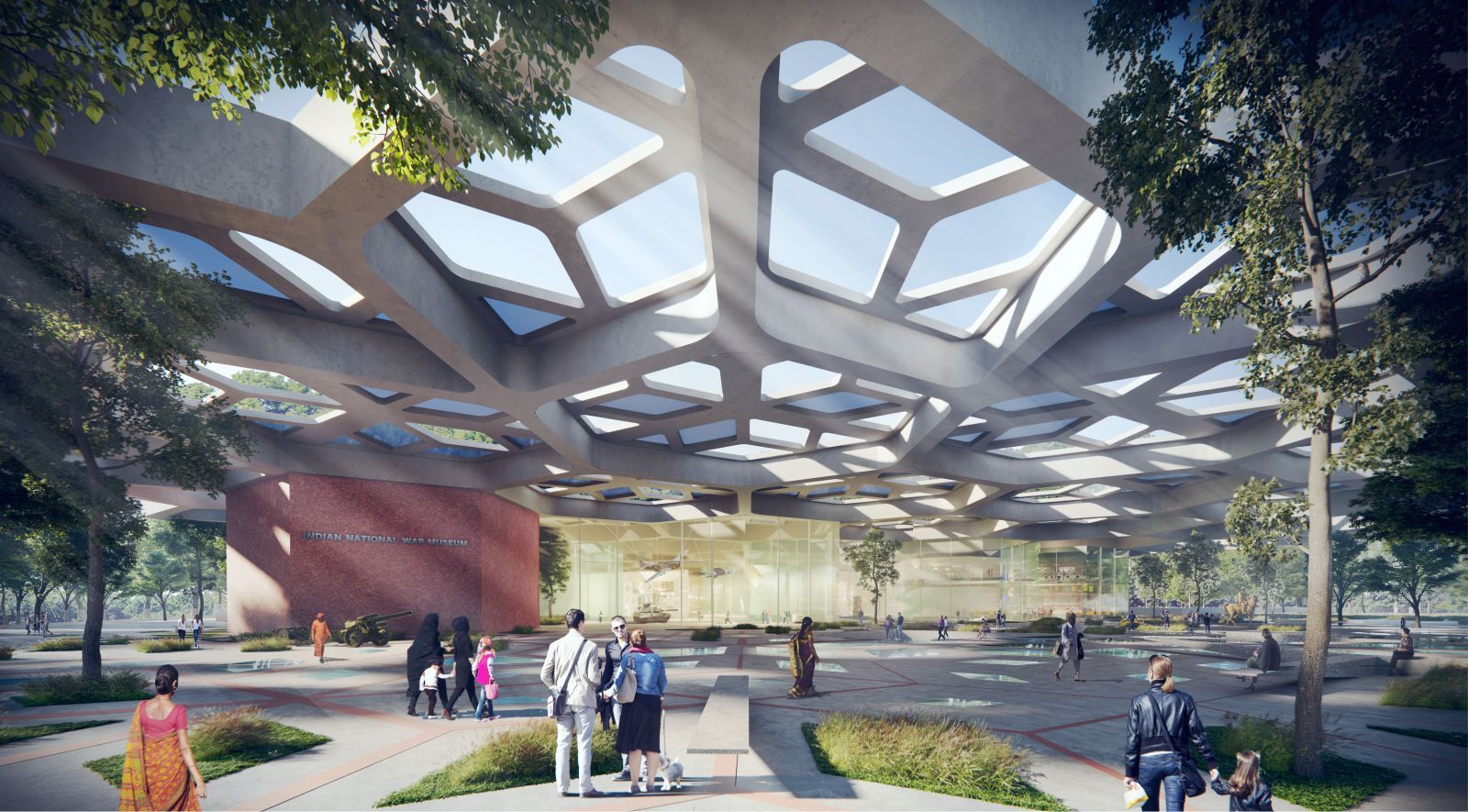 Parametric roof design ideas, War museum design